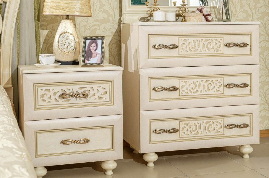 Спальный гарнитур №4 Александрия (кожа Ленто/Рустика)