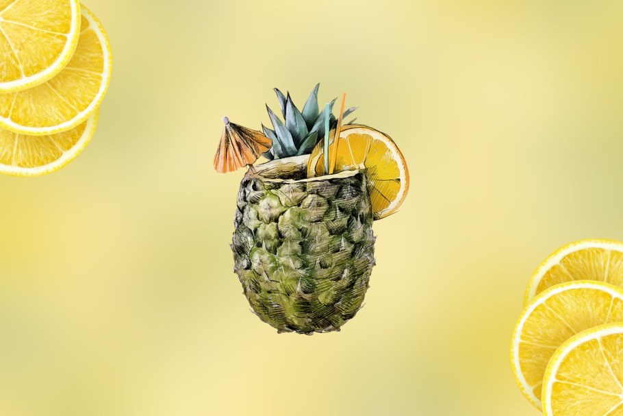 Мороженое лето апельсин ананас