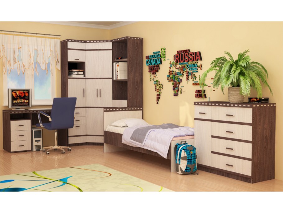 Письменный стол Ольга-13 ясень Анкор темный