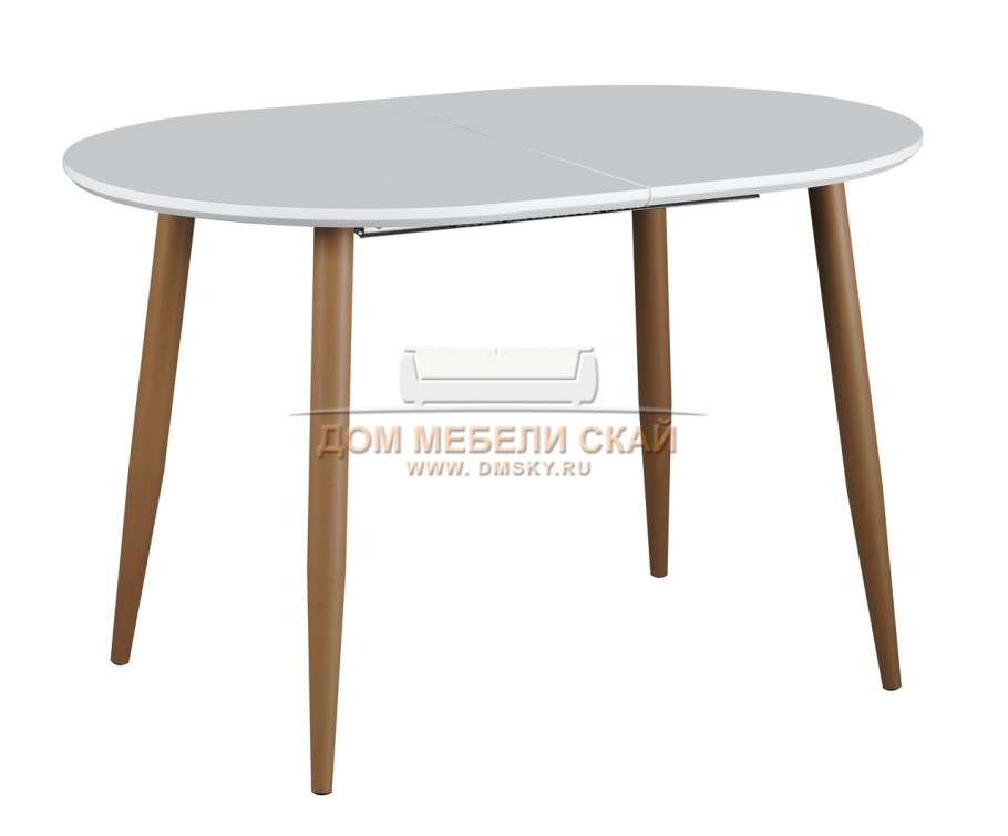 Стол обеденный берген раскладной 120-180*80 белый