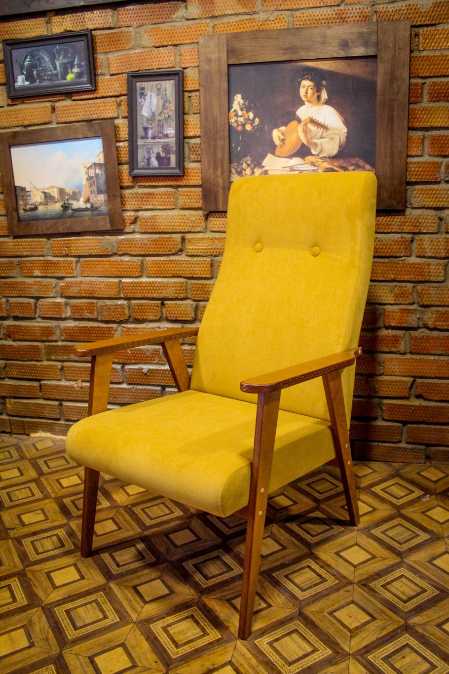 Кресло Фрэнсис горчичное