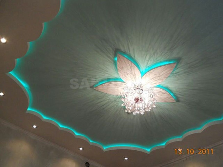 Узоры из гипсокартона на потолке