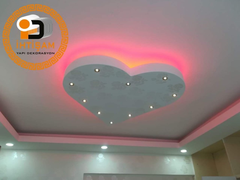 Потолок из гипсокартона сердца