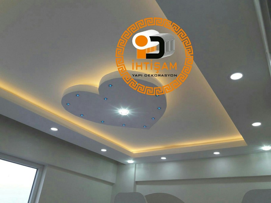 Потолок из гипсокартона сердца