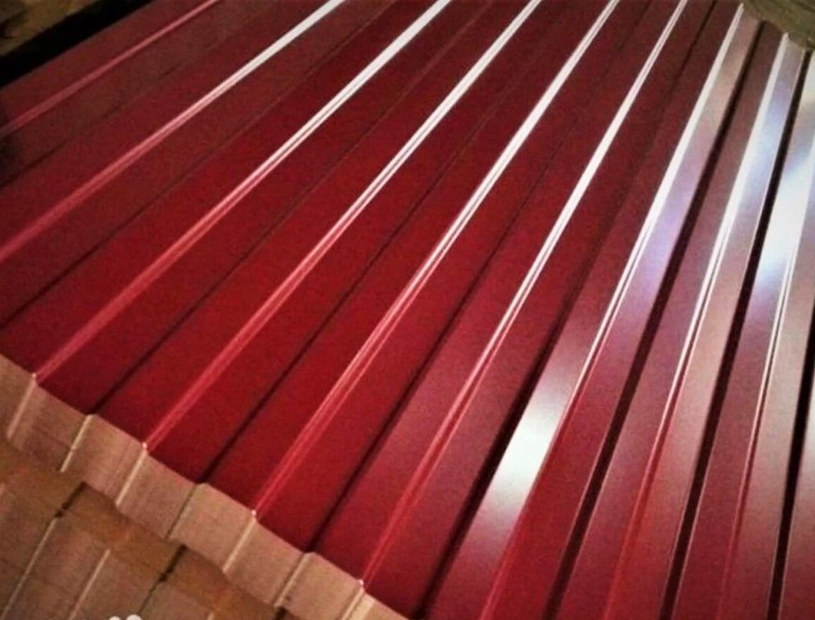 Профнастил полимер с8 0,4мм 1,2*2м красное вино 229,52