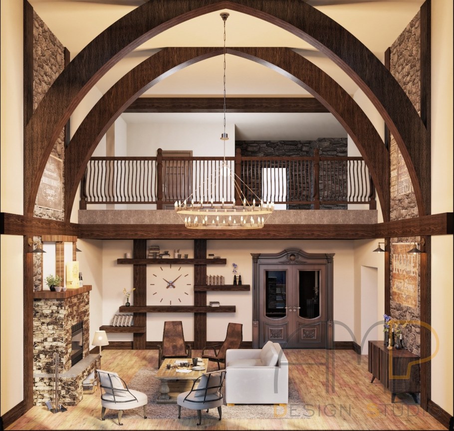 Коттедж разноуровневый