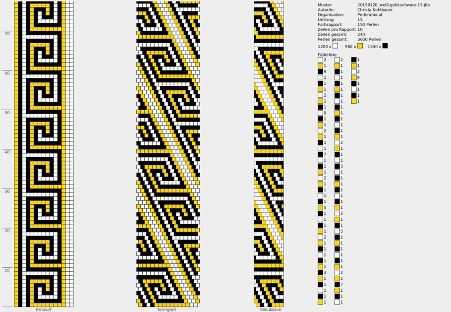 Греческий орнамент бисером