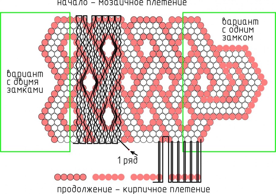 Схема плетения из бисера индейский орнамент