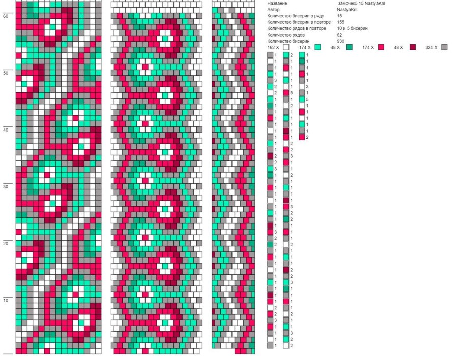 Схемы для мозаичного плетения бисером браслеты схемы