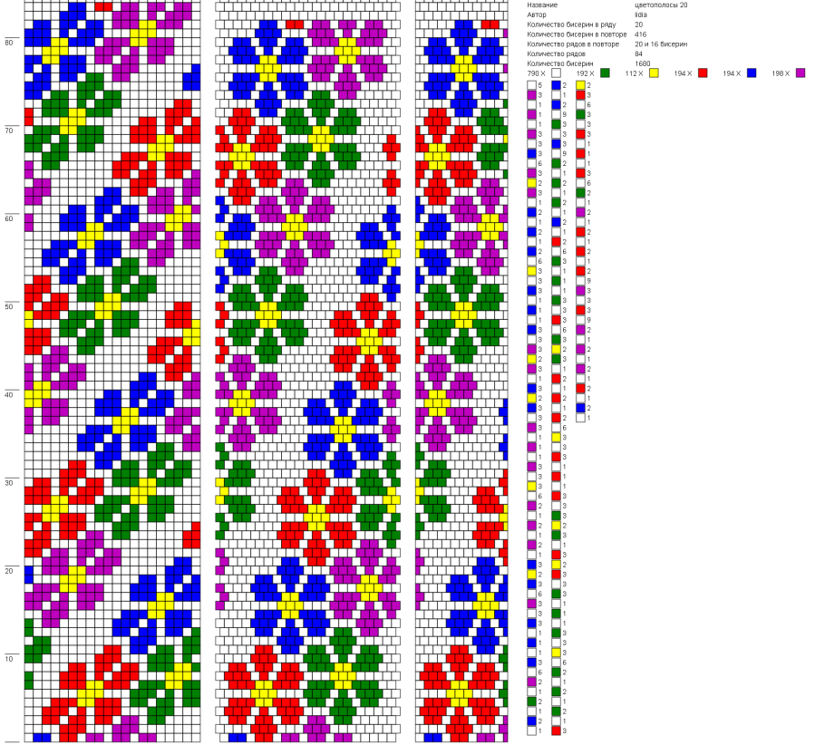 Мозаичное плетение бисером браслеты
