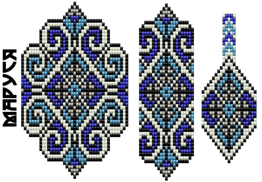 Казахский узоры гердан