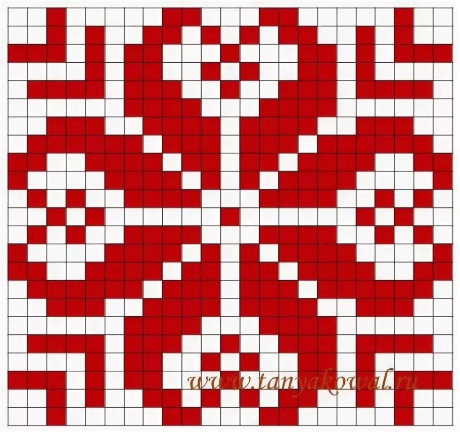 Чувашские орнаменты и узоры по клеточкам