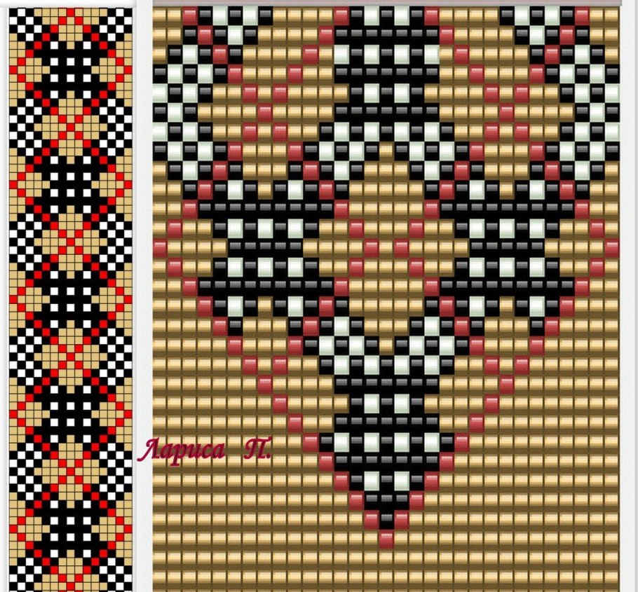 Браслет из бисера Ткачество