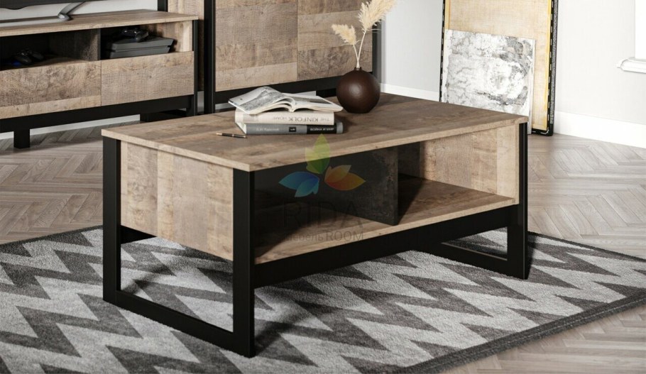 Стокгольм дуб гранж песочный/Железный камень