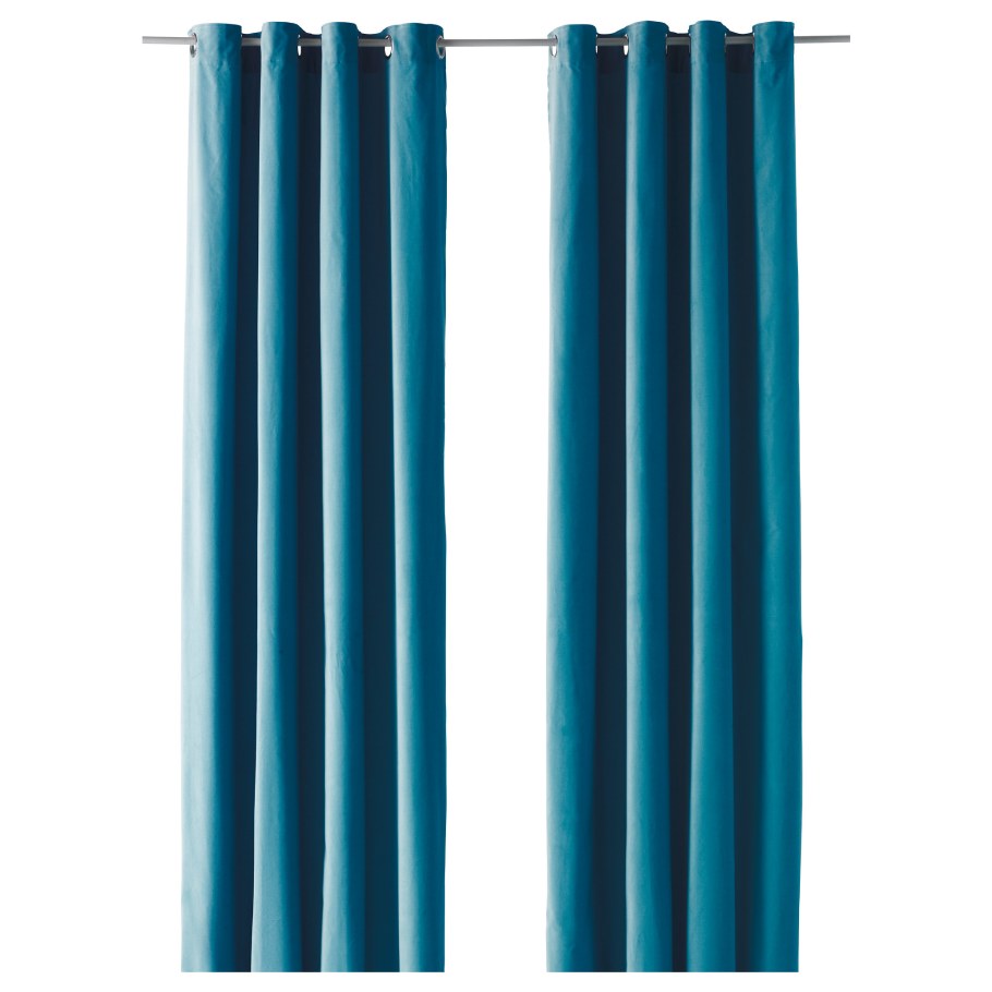 Икеа шторы Санела бирюза