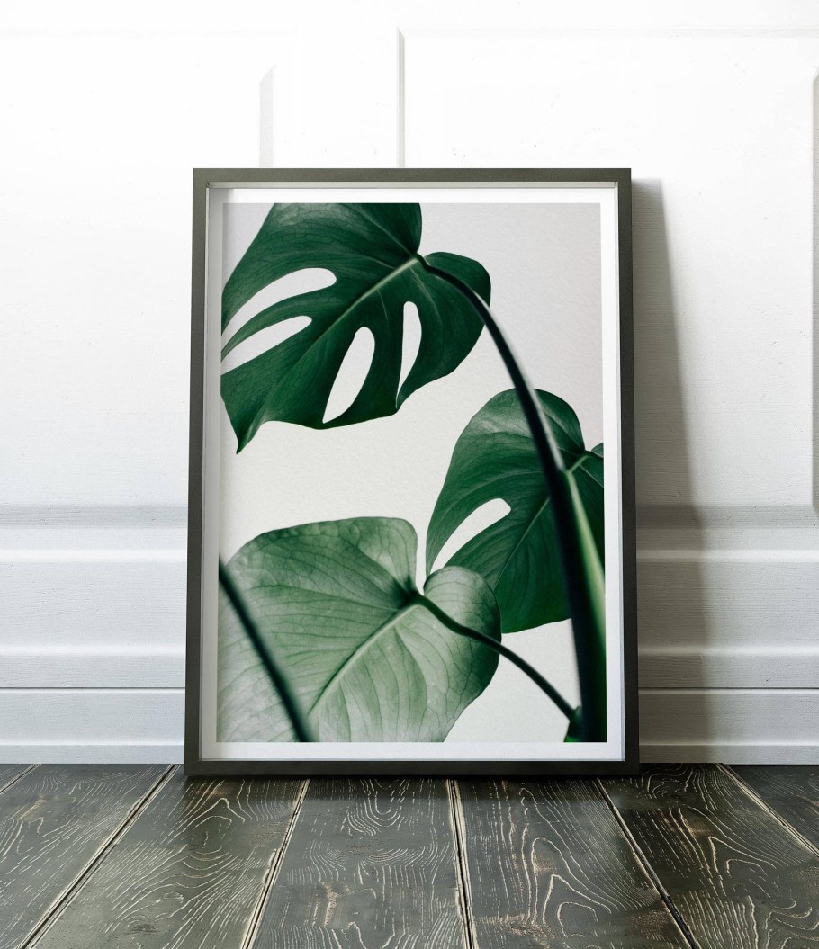 Картина зеленый лист