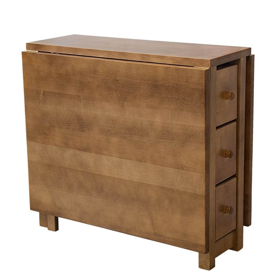 Стол-книжка Баттерфляй с ящиками из массива дерева