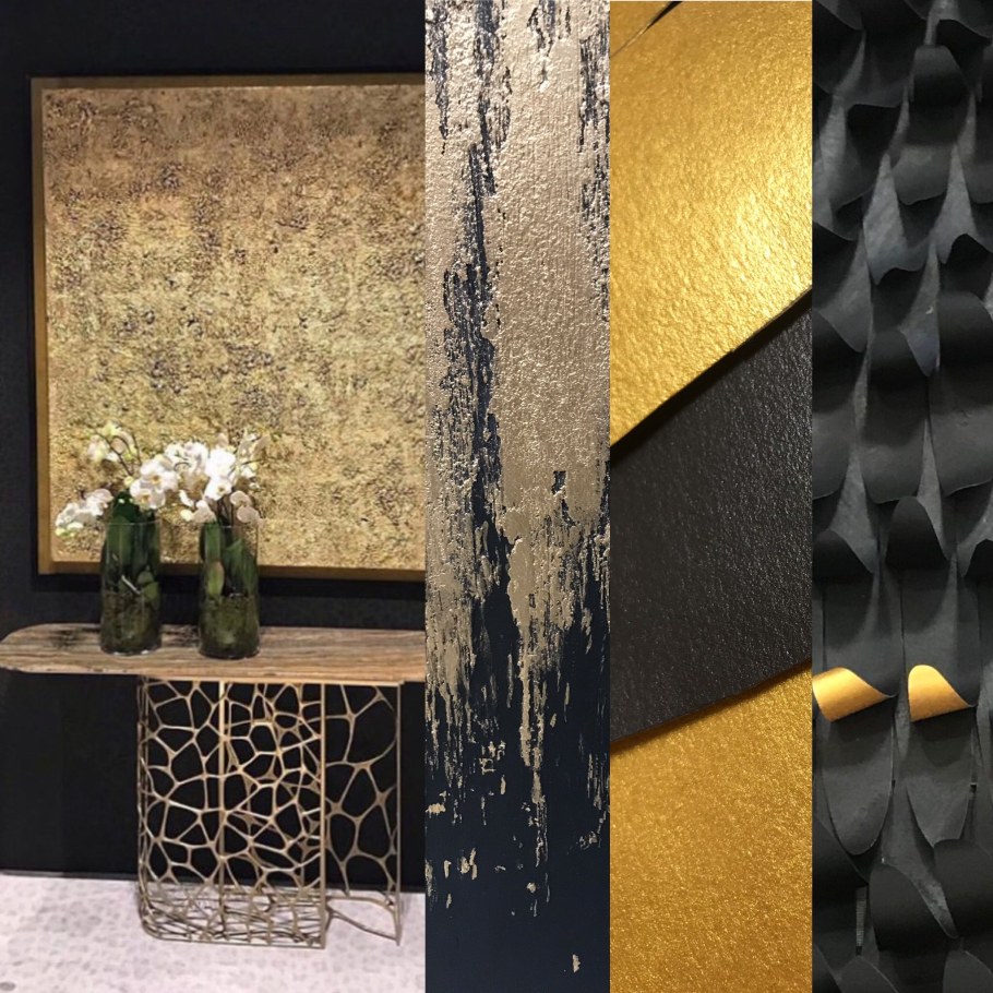 Черный цвет в сочетании с золотом в декоре
