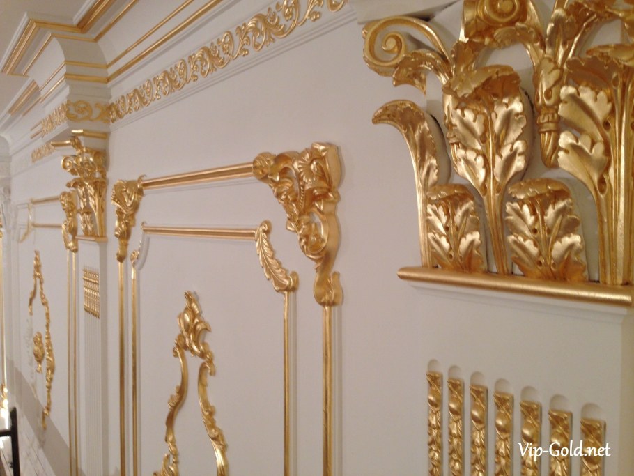 Позолота в интерьере