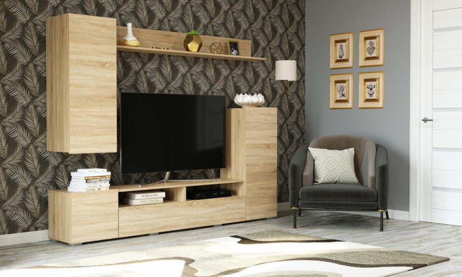 Гостиная Мия ясень Анкор светлый