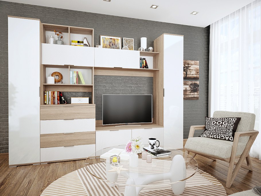 Гостиная Терра дуб сонома