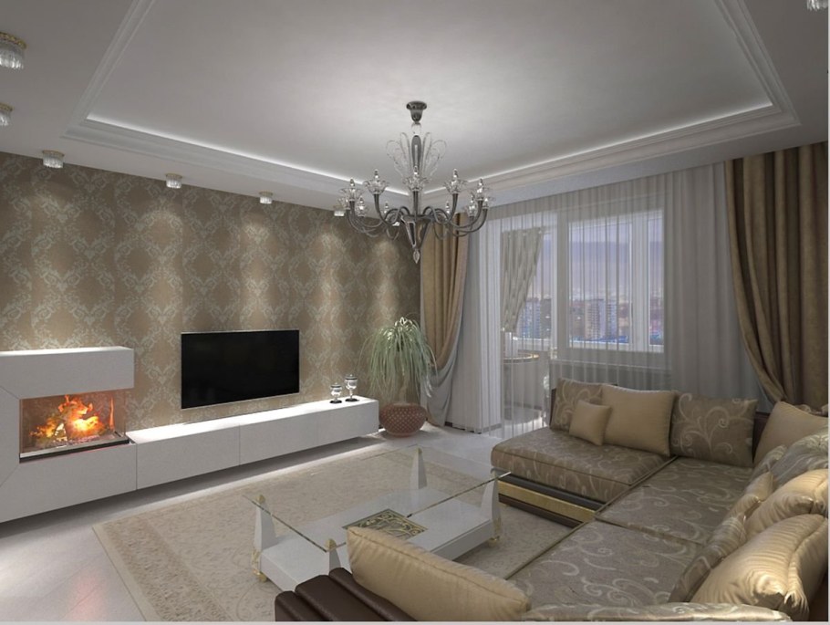 Ремонт зала в квартире дизайн