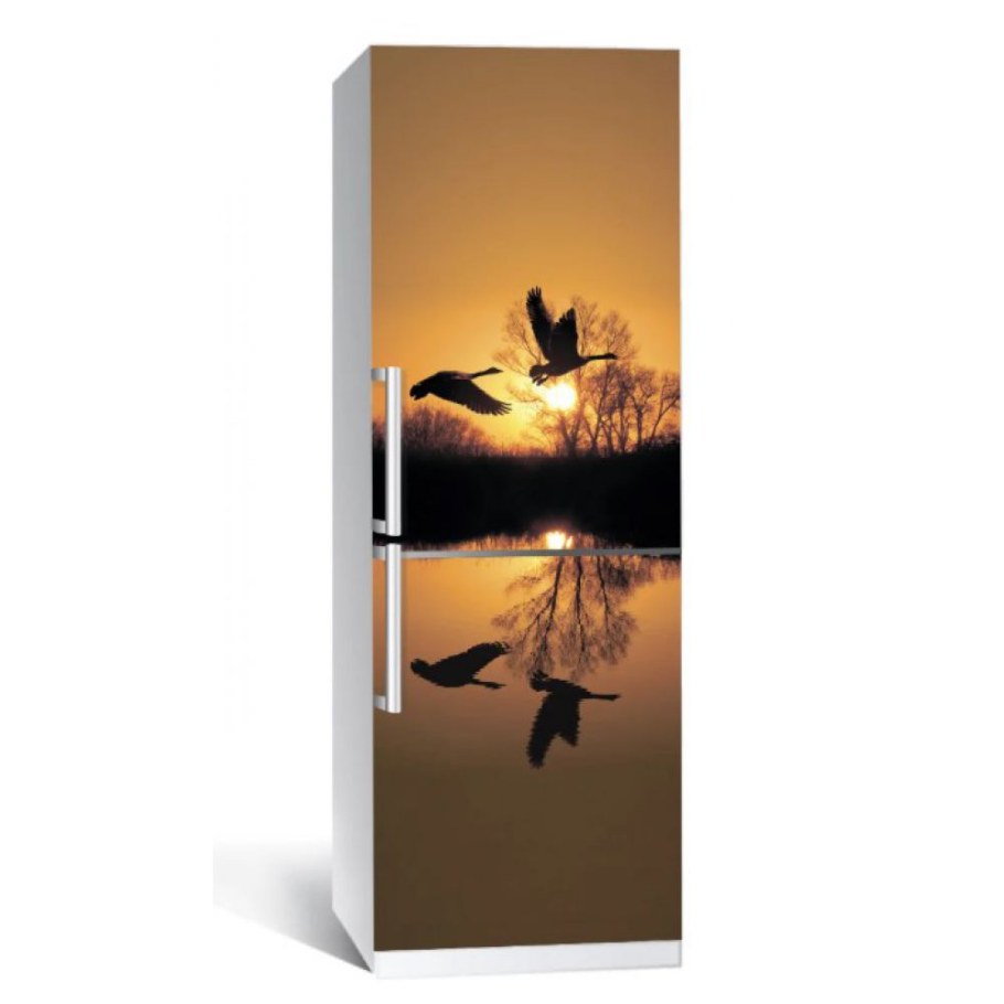 Стильные наклейки на холодильник