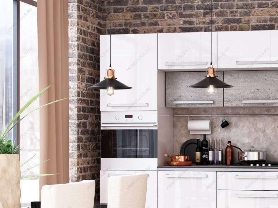 Кухня Герда белый глянец