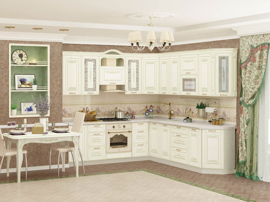 Кухня Оливия Давита Оливия крем/Грин