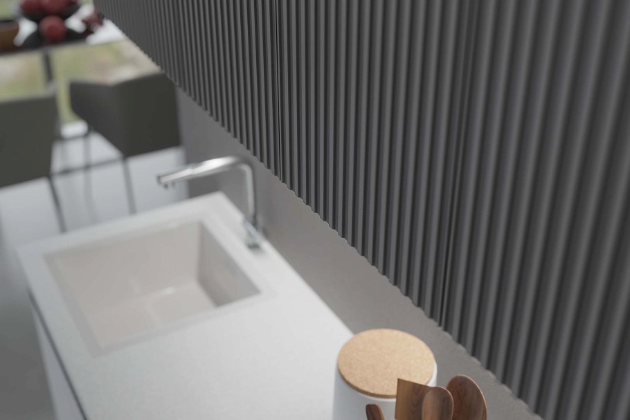 Кухня Оливия 2 м белый глянец/ мрамор глянец