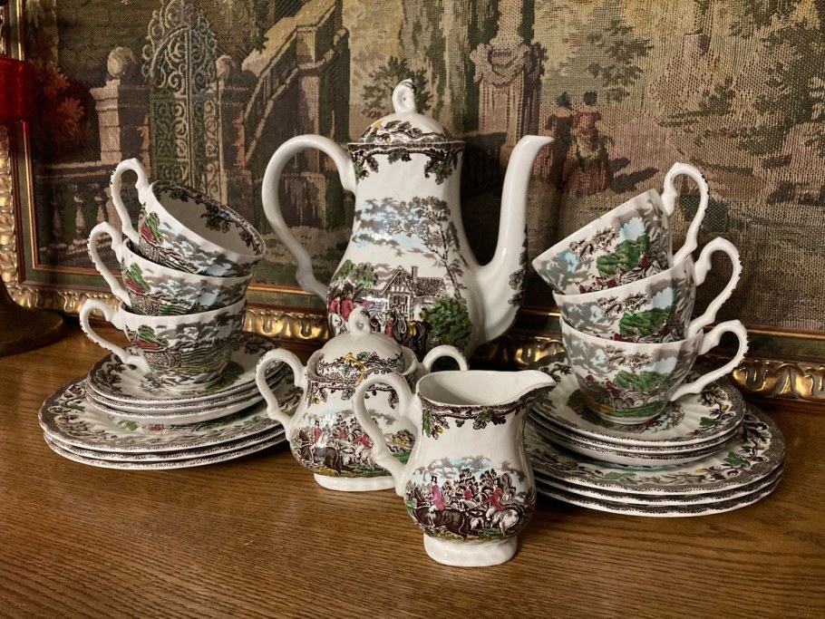 Английский столовый сервиз охота Myotts