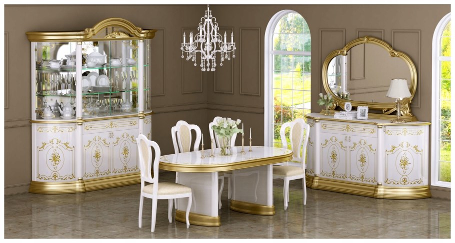 Интердизайн гостиная роза белая/золото