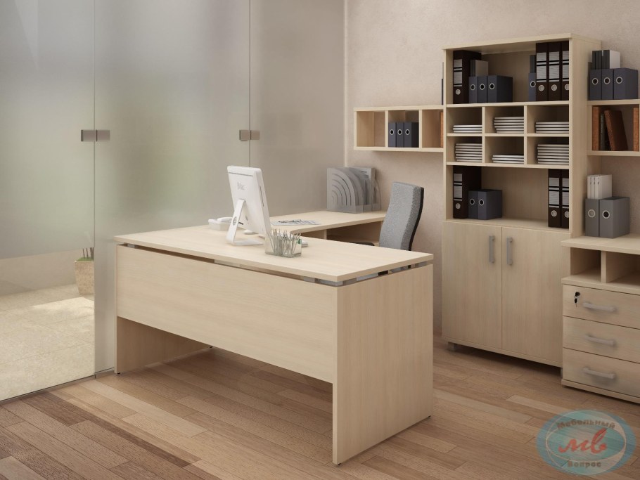 Офисная мебель дуб молочный