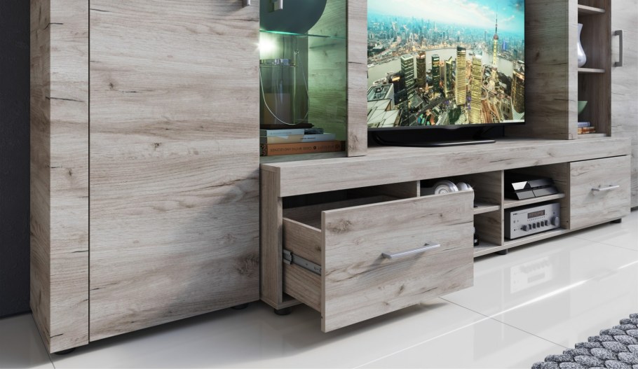 Стенка Империал джерси дуб крафт/серый