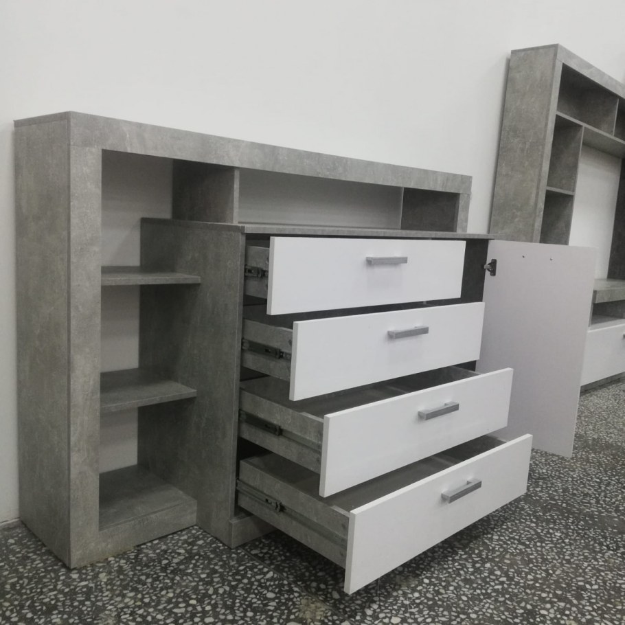 Ангара комод графит дуб Юкон