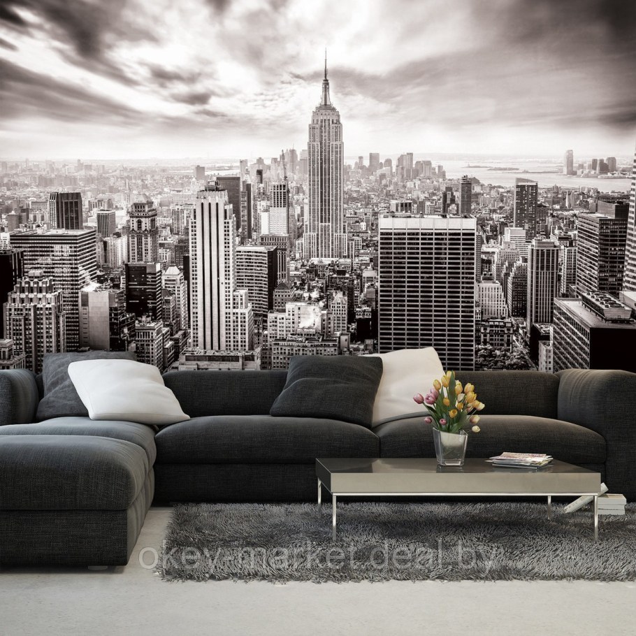 Стильные фотообои в интерьере