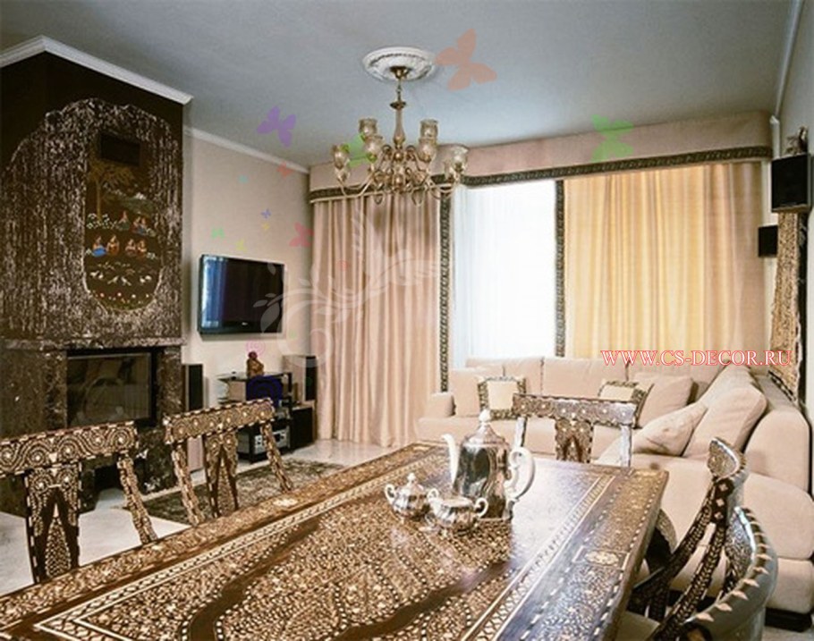 Занавески в Восточном стиле в квартиру