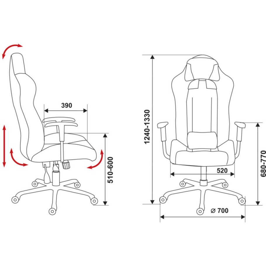 Кресло игровое Бюрократ 771
