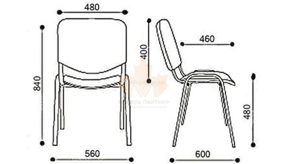 Стул Мирэй групп изо хром 560х600х840