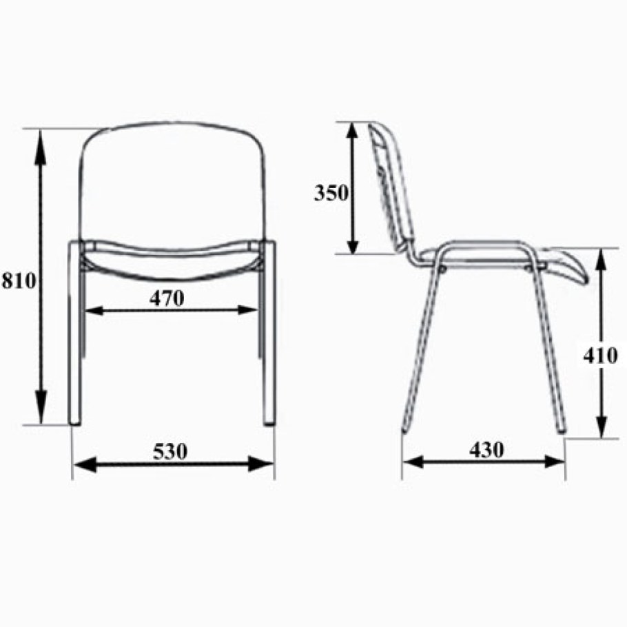 Стул изо серая ткань с-38 (л2)