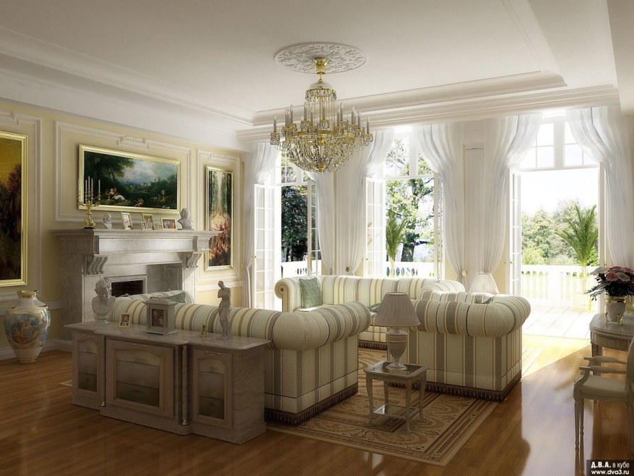 Гостиная в античном стиле