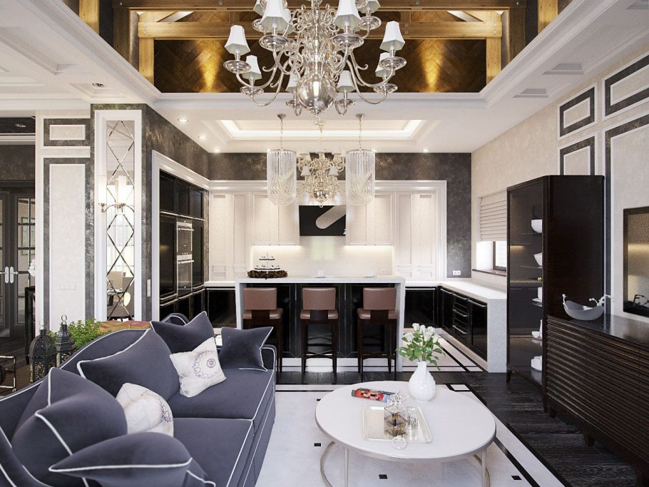 Гостиная Неоклассика и арт деко