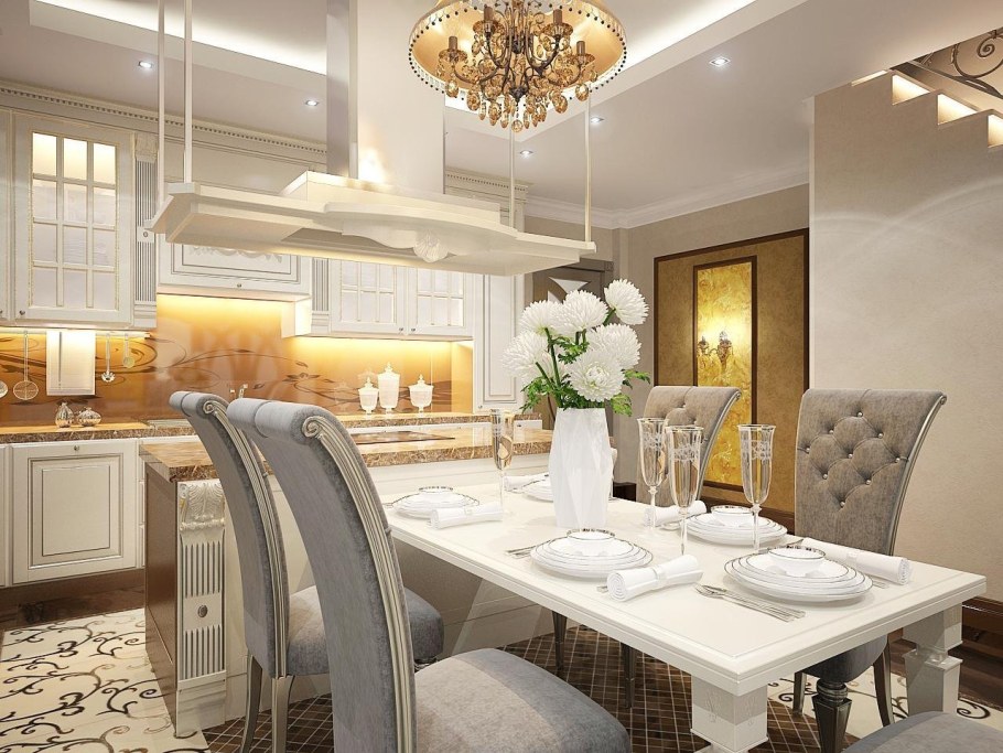 Кухня столовая в стиле арт деко