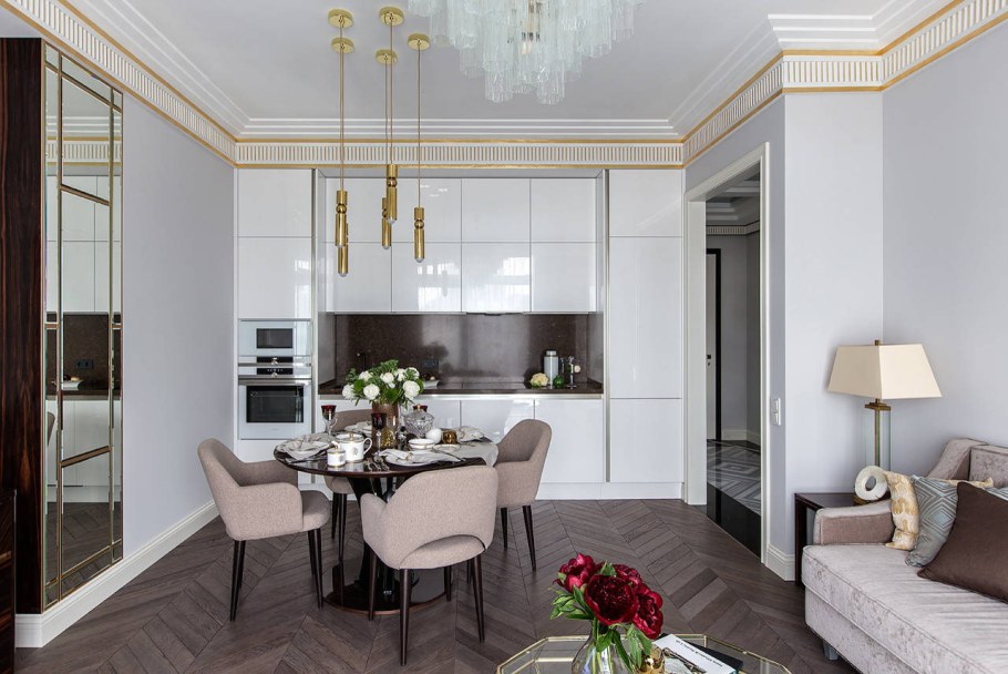 Потолочный плинтус арт деко