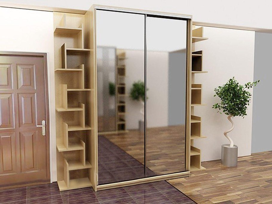 Шкаф купе с боковыми полками