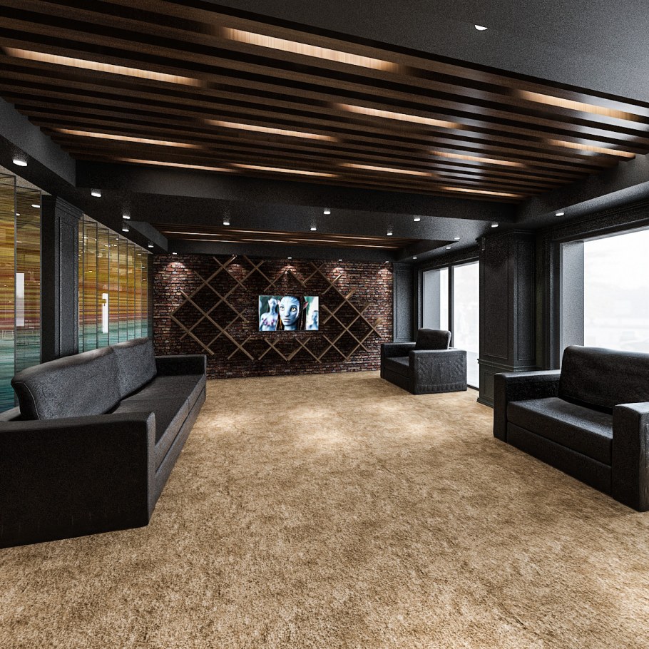 Интерьер гостиницы 3d