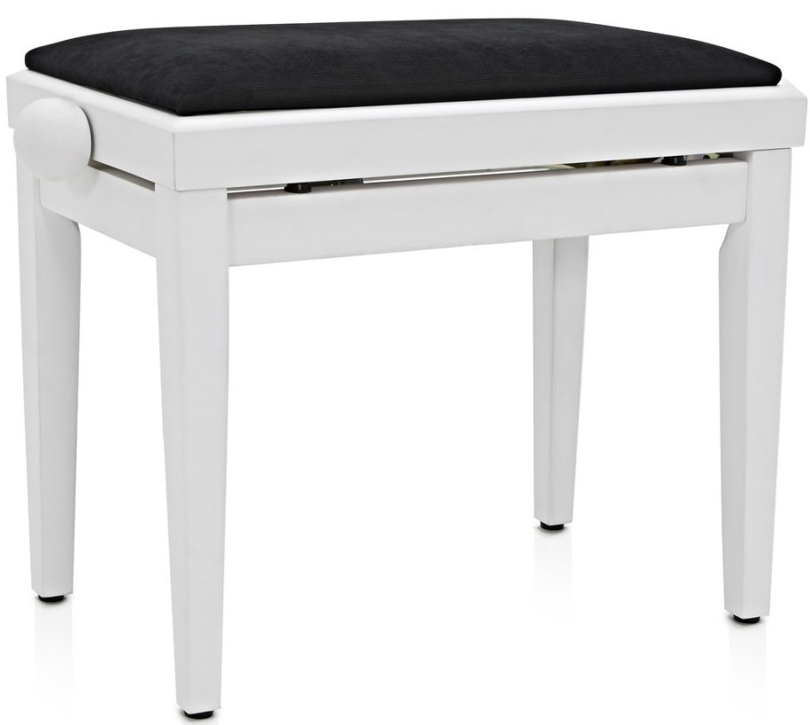 Стул для пианино белый