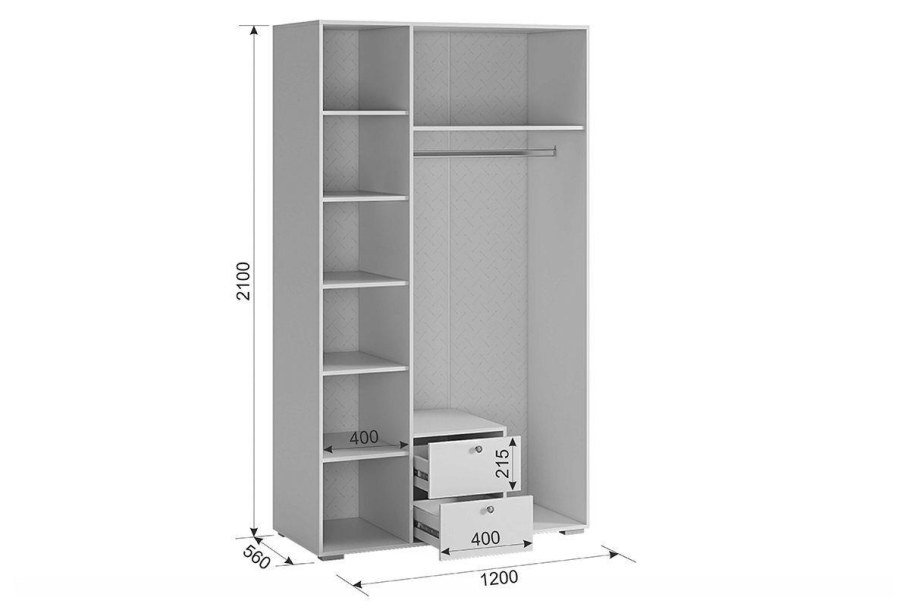 Гламур шкаф 3-створчатый