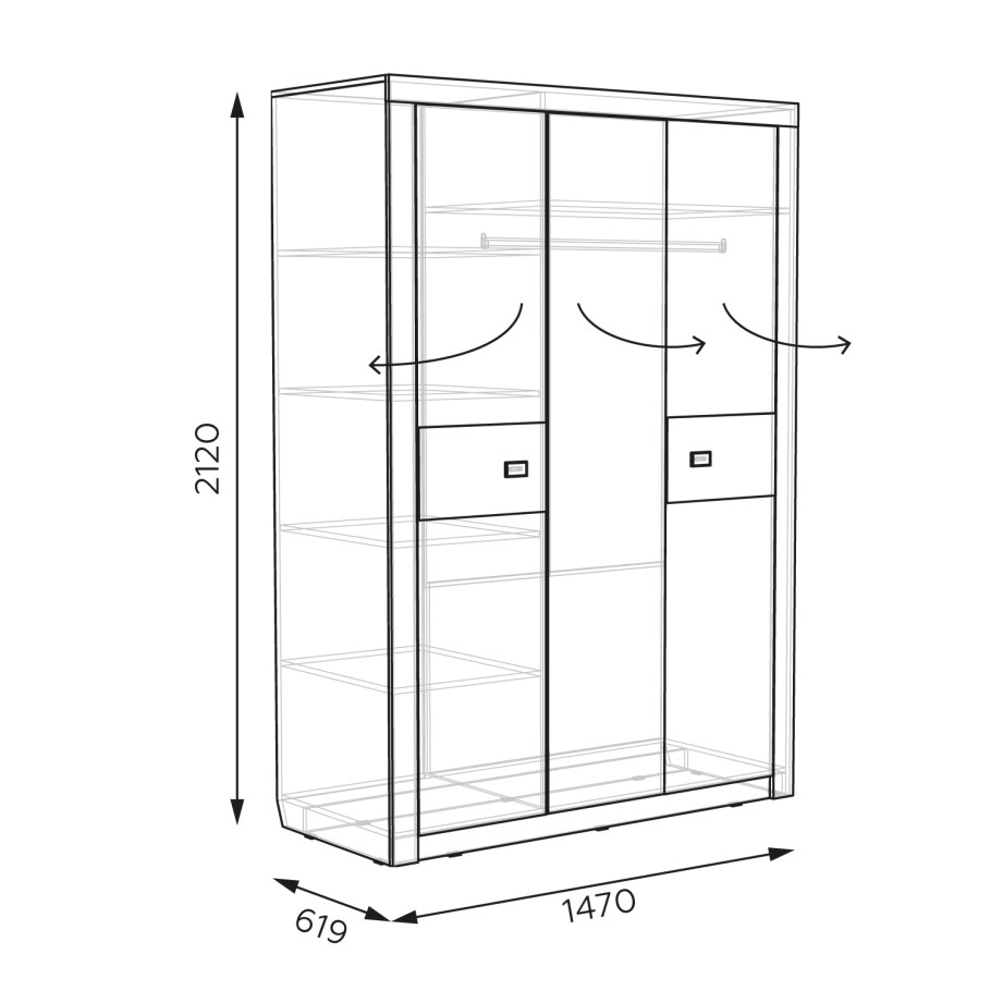 Шкаф Alicia Амели 6
