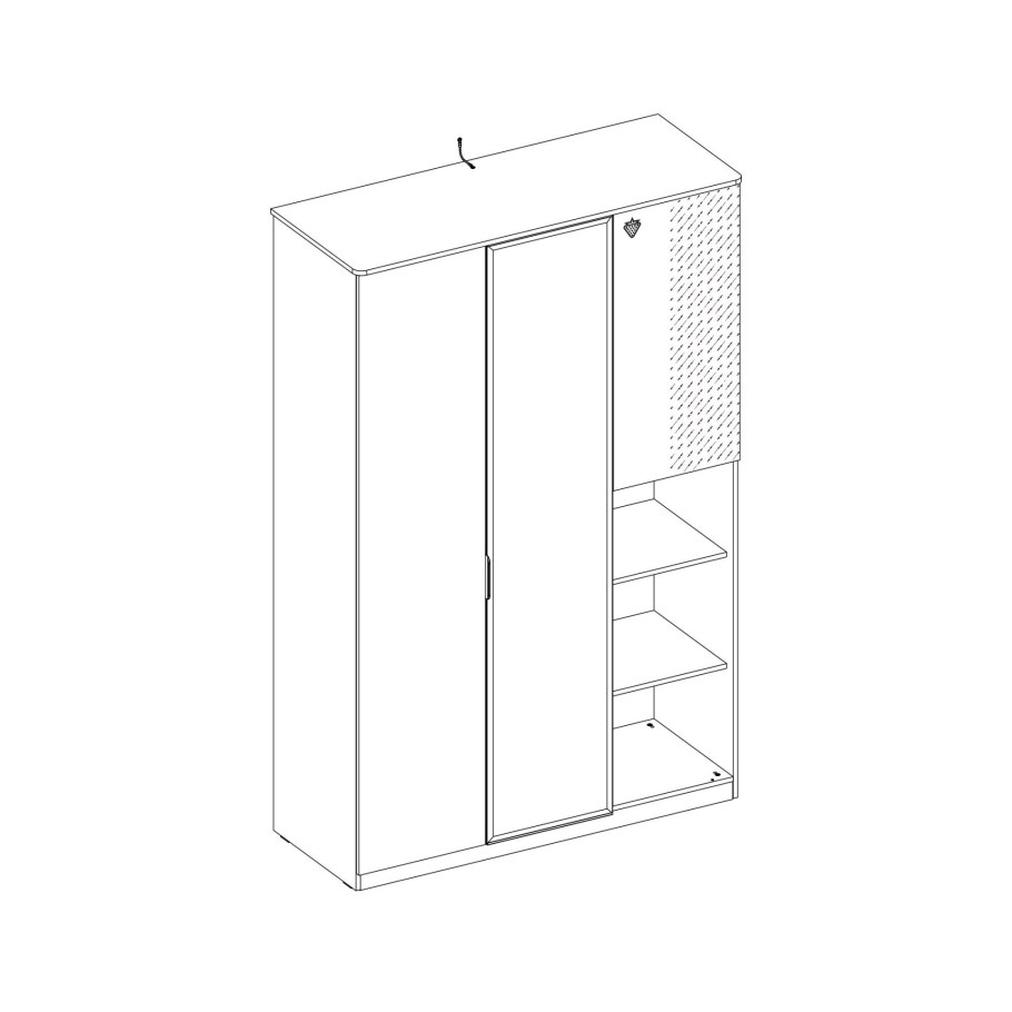 Шкаф Леси трехстворчатый инструкция
